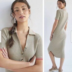 Anthropologie Saturday Sunday Polo Knit Midi Dress - Size XL